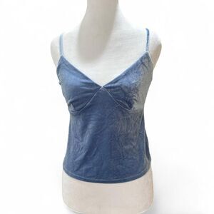 Blue Velvet Babydoll Cami Top